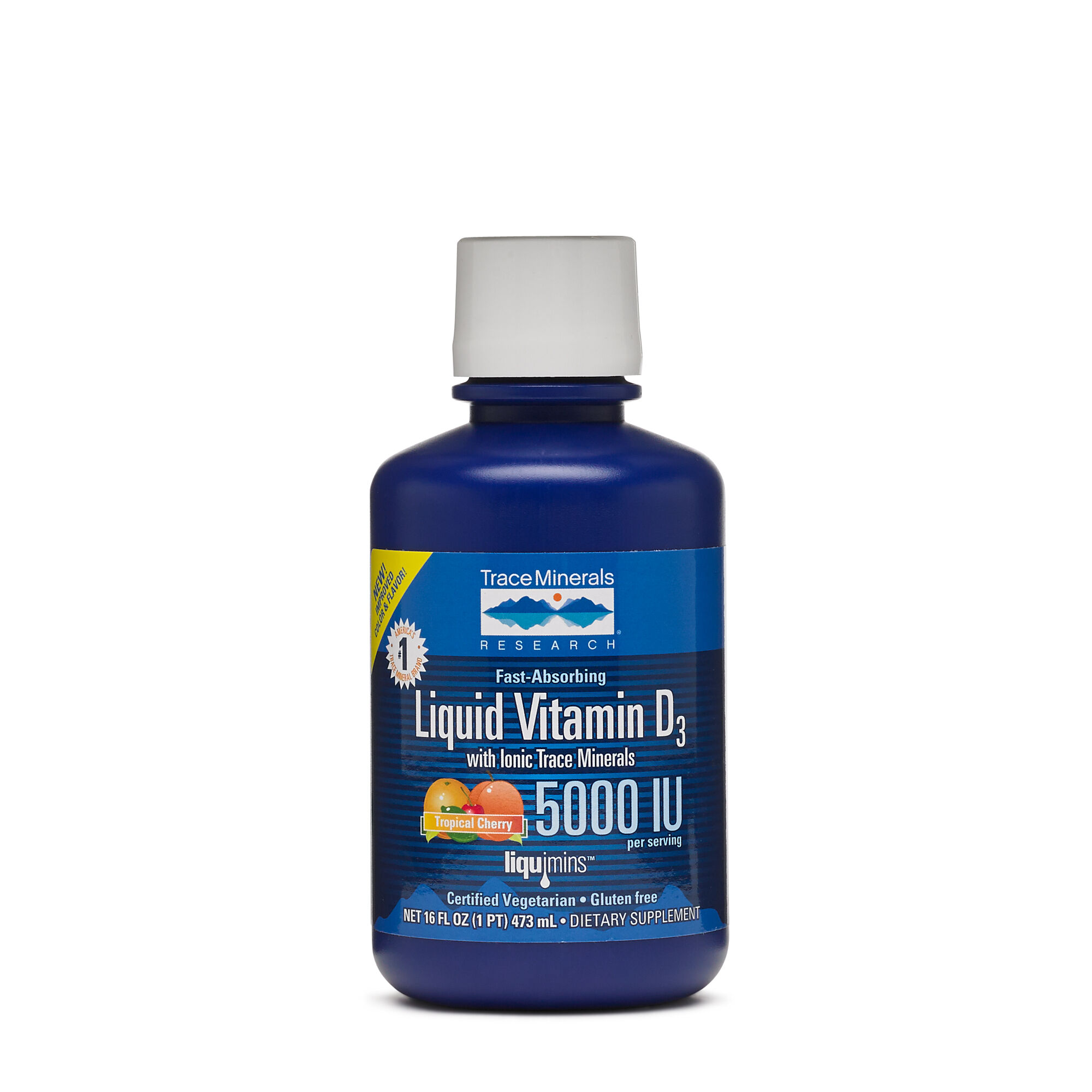 Trace Minerals Research Liquid Vitamin D3 5000 Iu Tropical Cherry Gnc