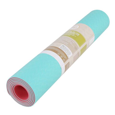 GNC Maji Sports 2 Tone Tpe Yoga Mat - Fabric Green/dark Blue - 1