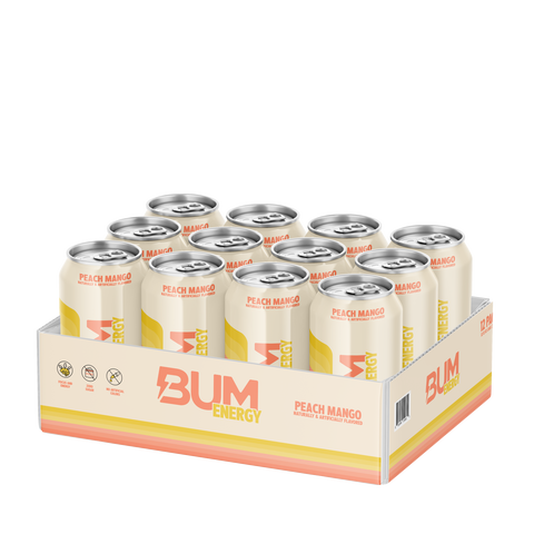 BUM Energy Drink Peach Mango - 12 Cans