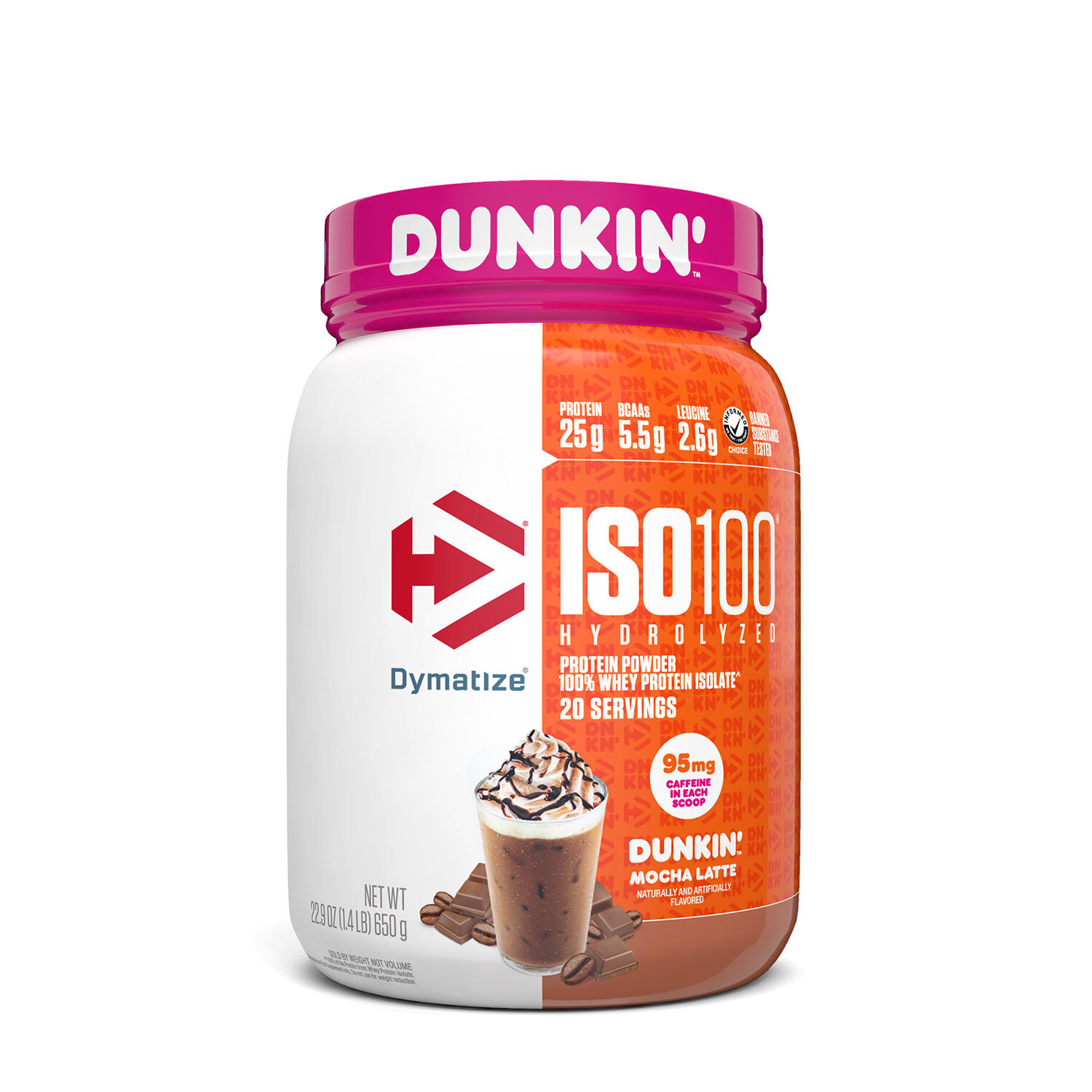 Dymatize ISO100 Hydrolyzed Protein Powder Dunkin Mocha Latte | GNC