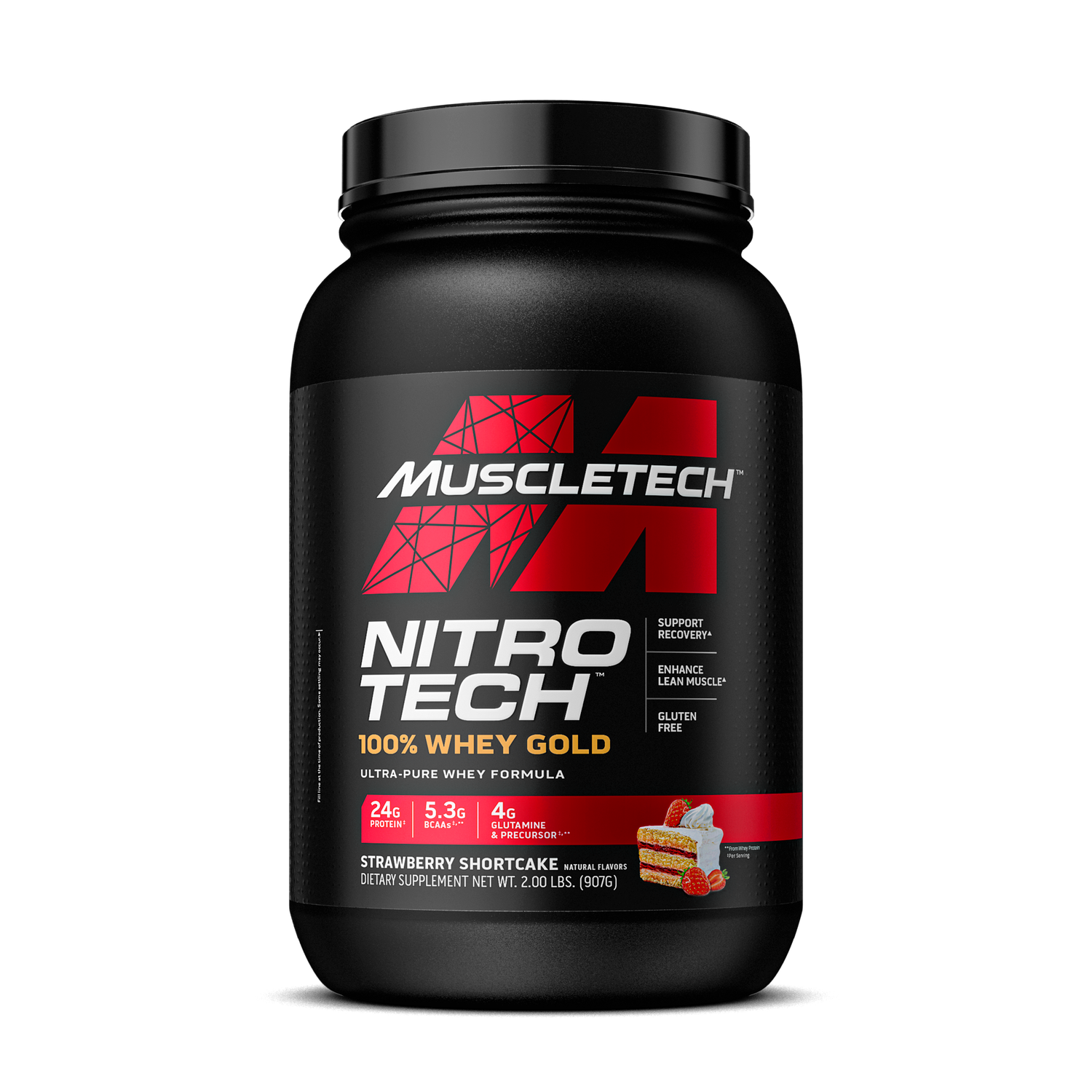 MuscleTech Nitro-Tech 100% Whey Protein Gold - Strawberry Shortcake (28 Servings)